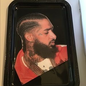 Nipsey Hussle inspired rolling tray with jar